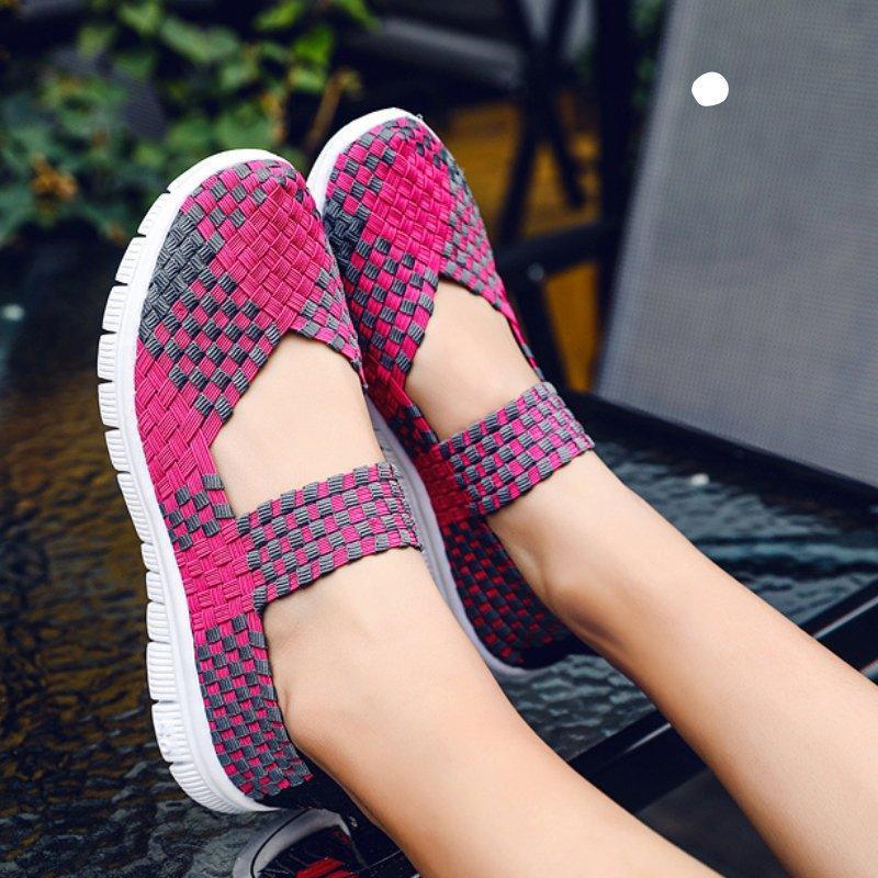 Wide Fit Slip-On Sneakers for Bunions & Swollen Feet - Memory Foam