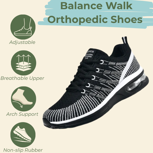 Orthopedic Walking Shoes for Women with Arch Support and Breathable Air Mesh Upper