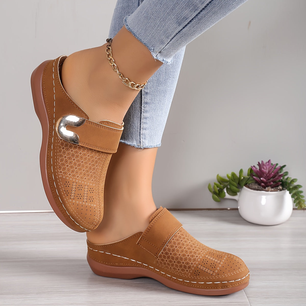 Women's Orthopedic Slippers Suede Non-Slip Sole Mules