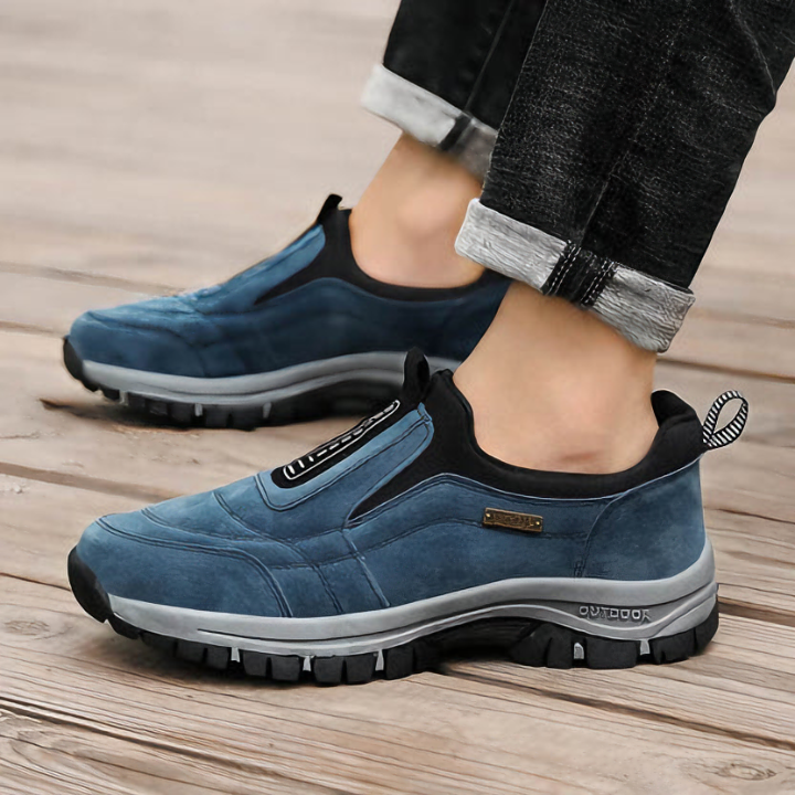 Men's Orthopedic Walking Shoes with Slip-Resistant Sole and Cushioned Insole