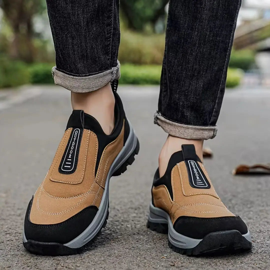 Men's Waterproof Slip-On Walking Shoes with Arch Support