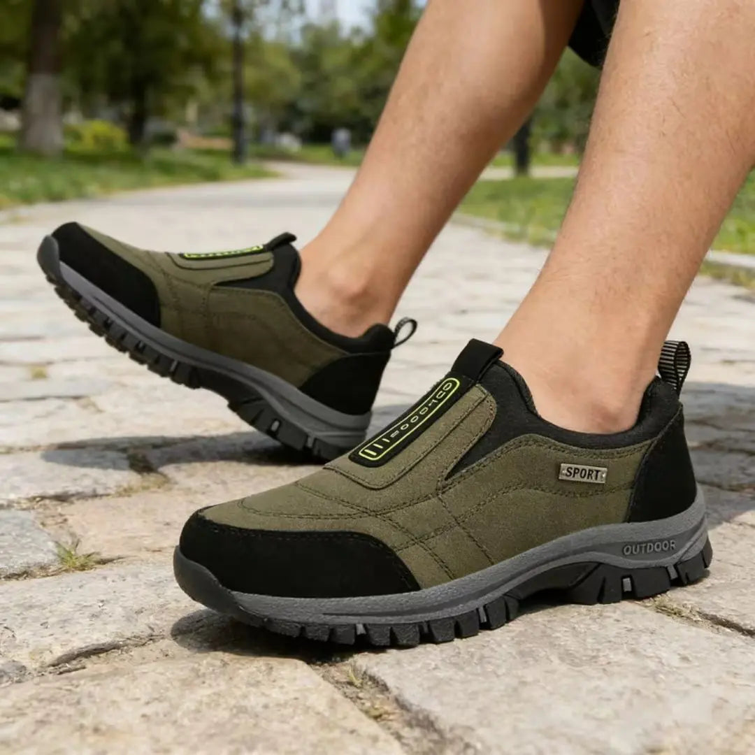 Men's Waterproof Slip-On Walking Shoes with Arch Support