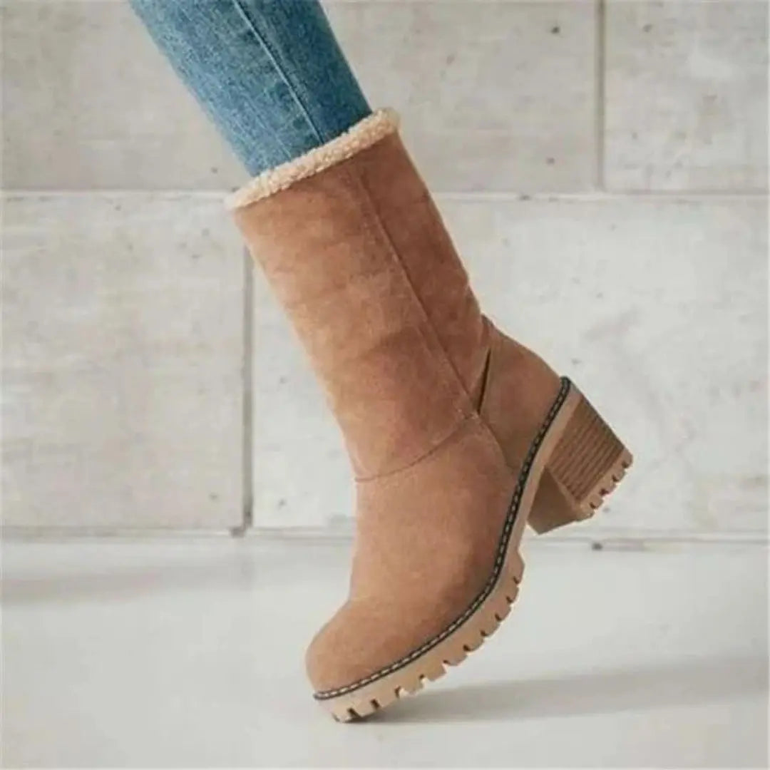 Snowdrift Women's Fur-Lined Mid-Tube Boots