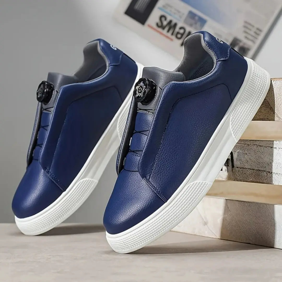 Carlton Men's Leather Sneakers with Rotary Lace