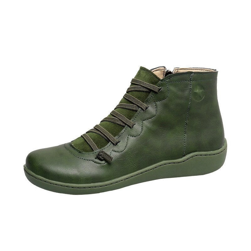 Women Orthopedic Boots Leather Waterproof Vintage Keep Warm