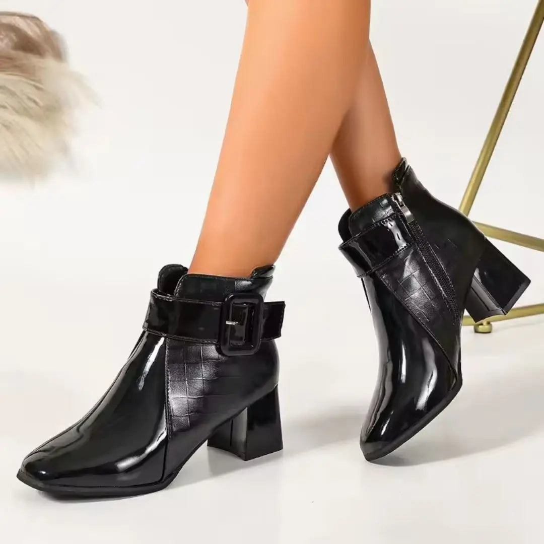 Avignon Women's Patent Leather Ankle Boots