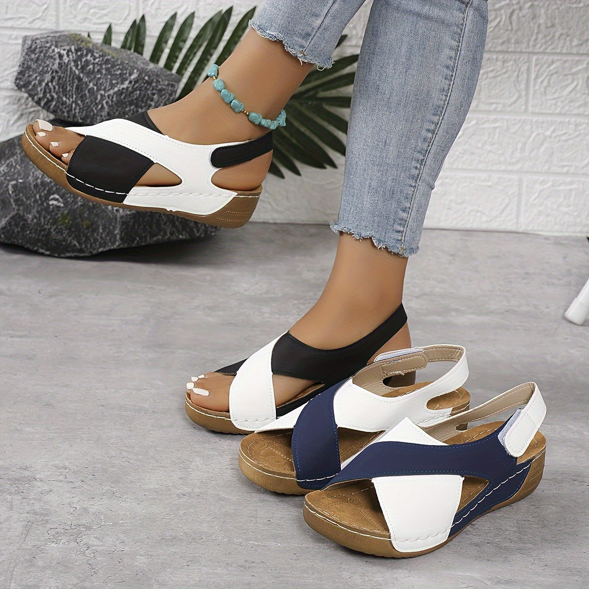 Women's Adjustable Sandals with Cushioned Insole and Breathable Design