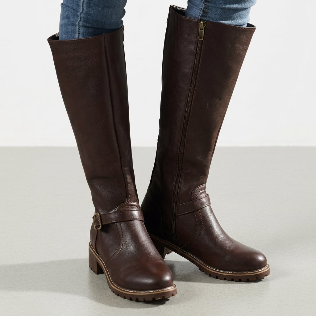 Grasse Orthopedic Buckle Leather Boots