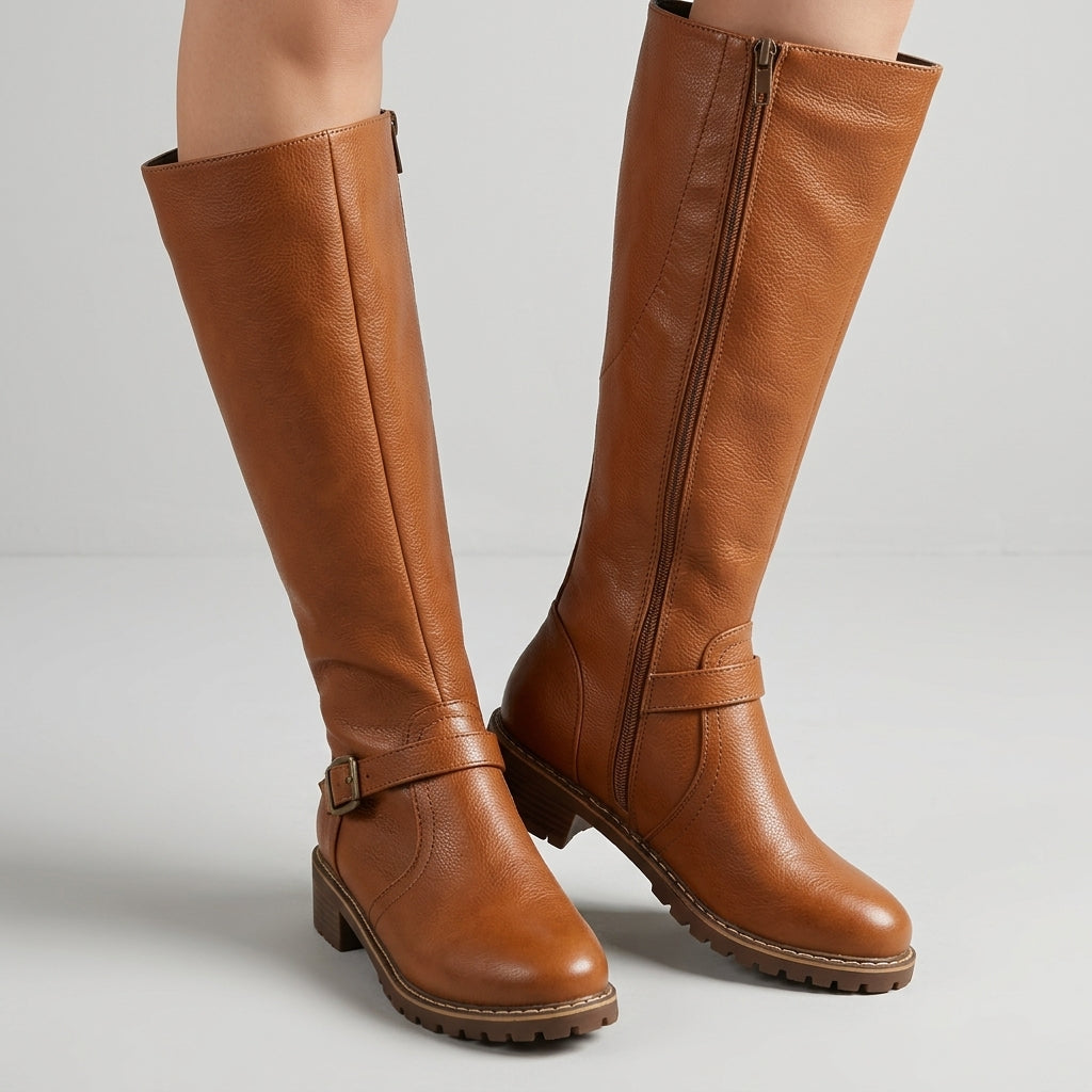 Grasse Orthopedic Buckle Leather Boots