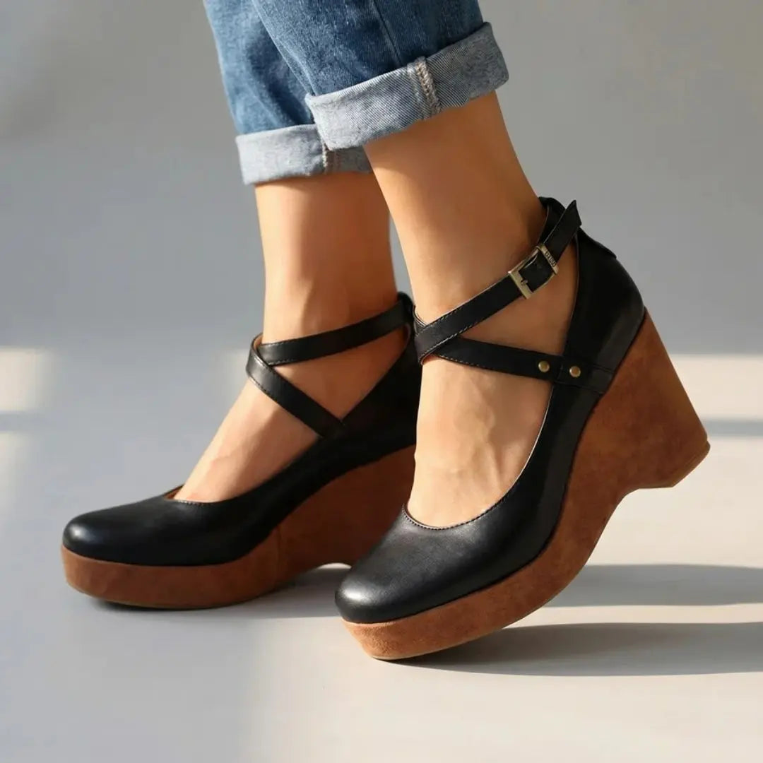 Annabel Women's Cross-Strap Platform Wedge Sandals