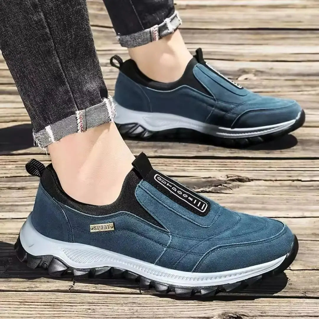 Men's Waterproof Slip-On Walking Shoes with Arch Support