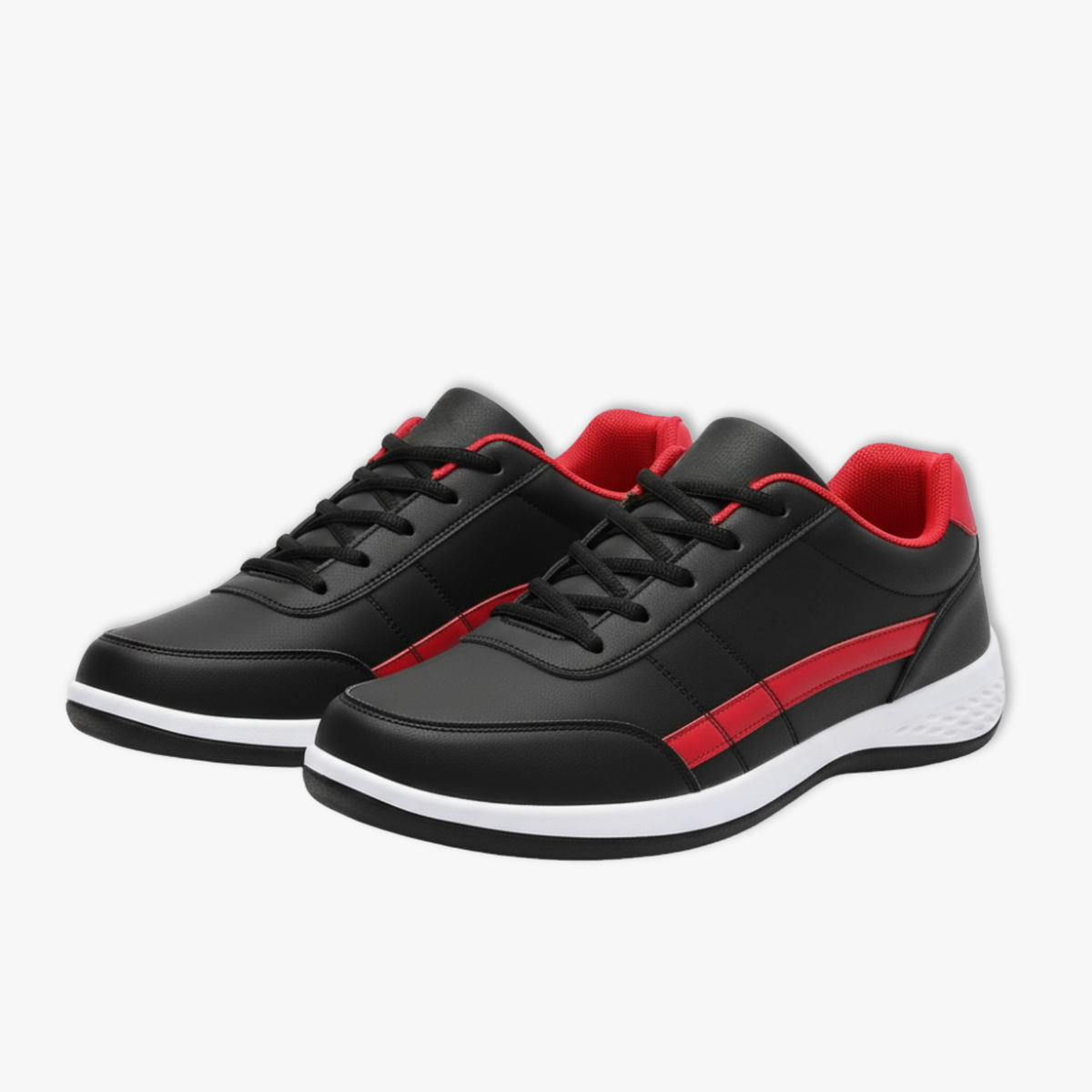 Men's Waterproof Leather Casual Lace Up Sneakers