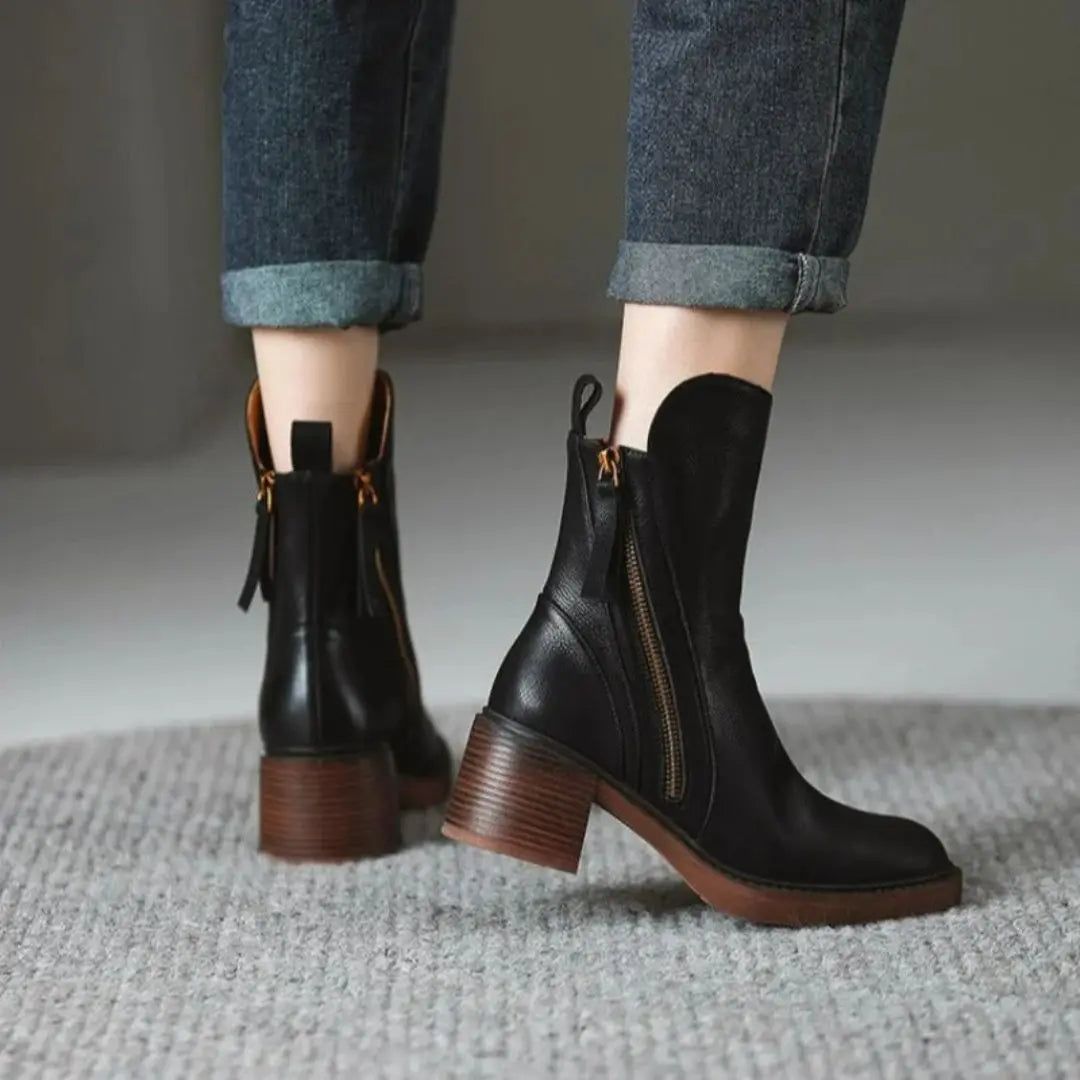 Selene Women's Leather Ankle Boots
