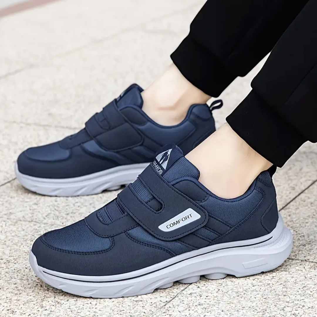 OCW Men Orthopedic Good Walking Shoes Soft Cushion Sole Standing All Day Velcro Strap Sneakers