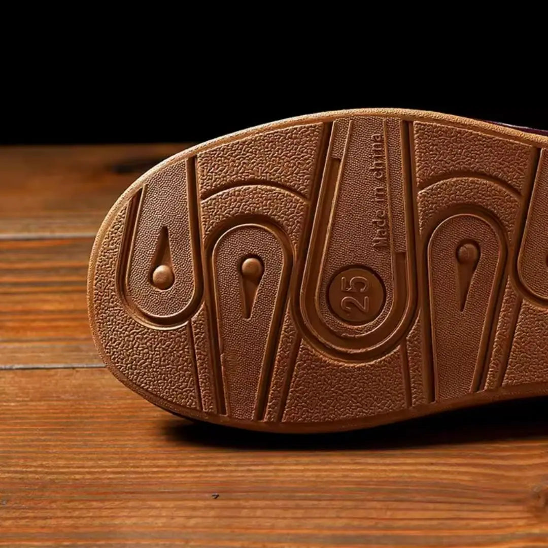 Aegina Men's Leather Slip-On Slippers