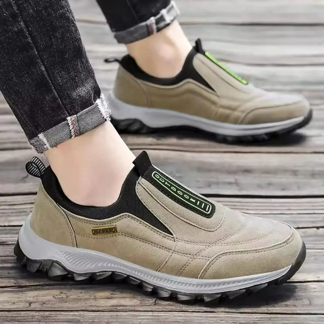 Men's Waterproof Slip-On Walking Shoes with Arch Support