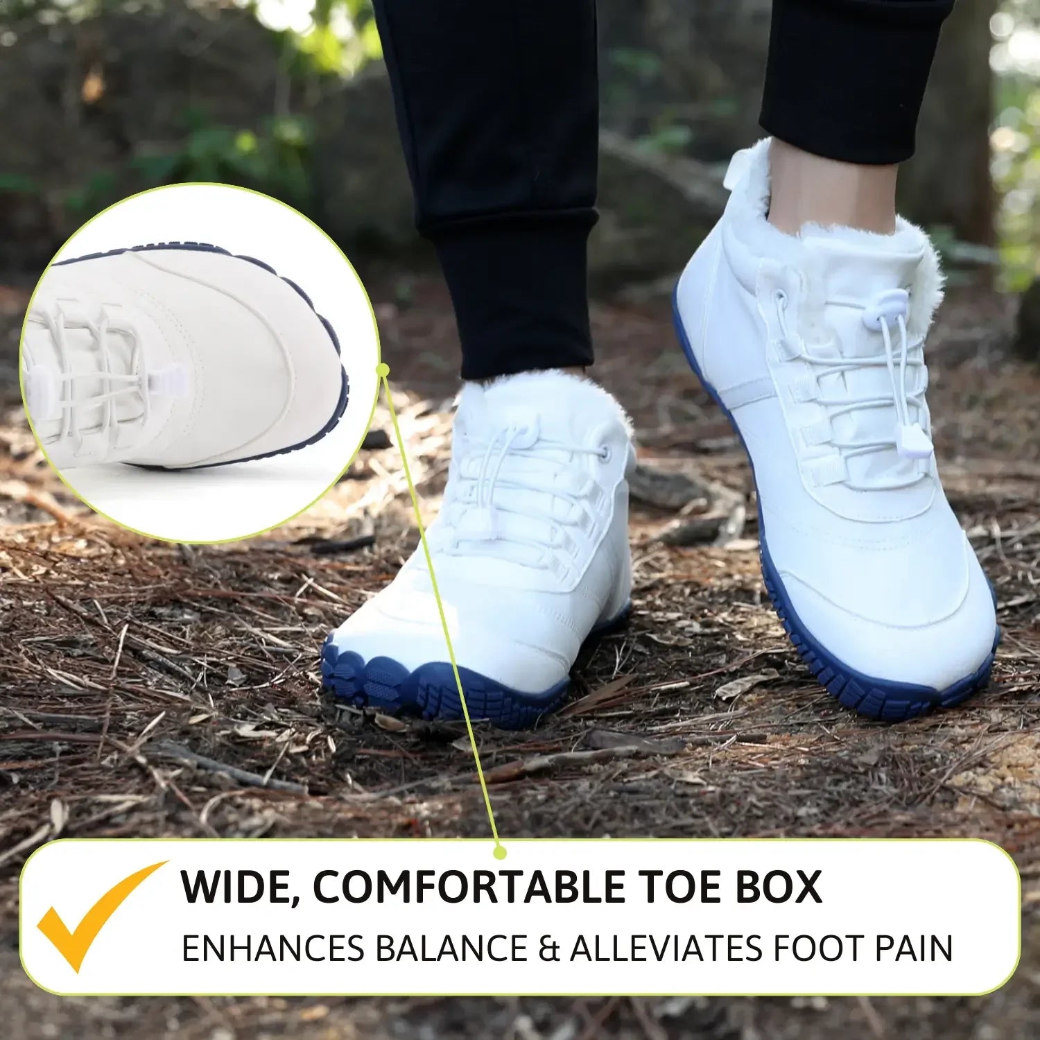 Women's Waterproof Barefoot Shoes Wide Toe Box