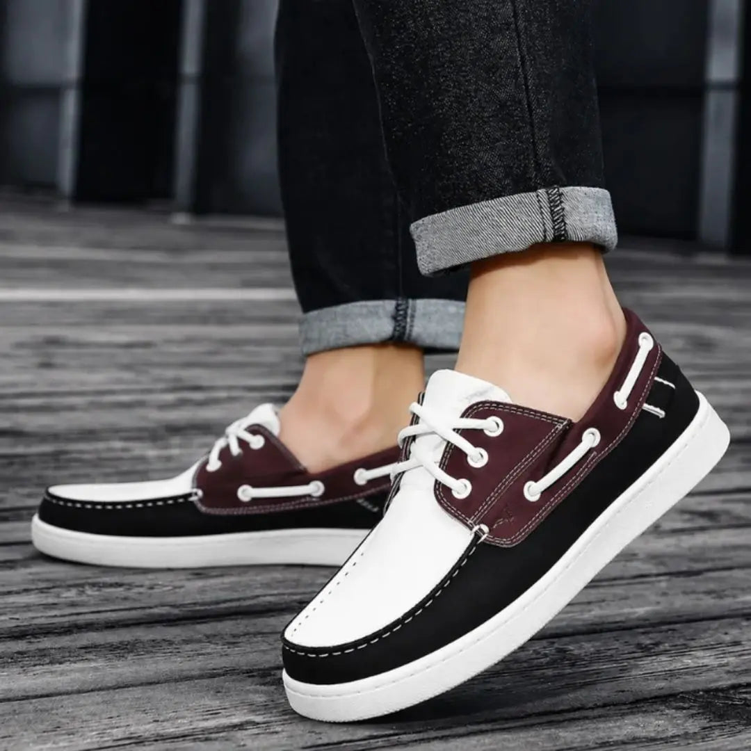 Newport Men's Genuine Leather Boat Shoes