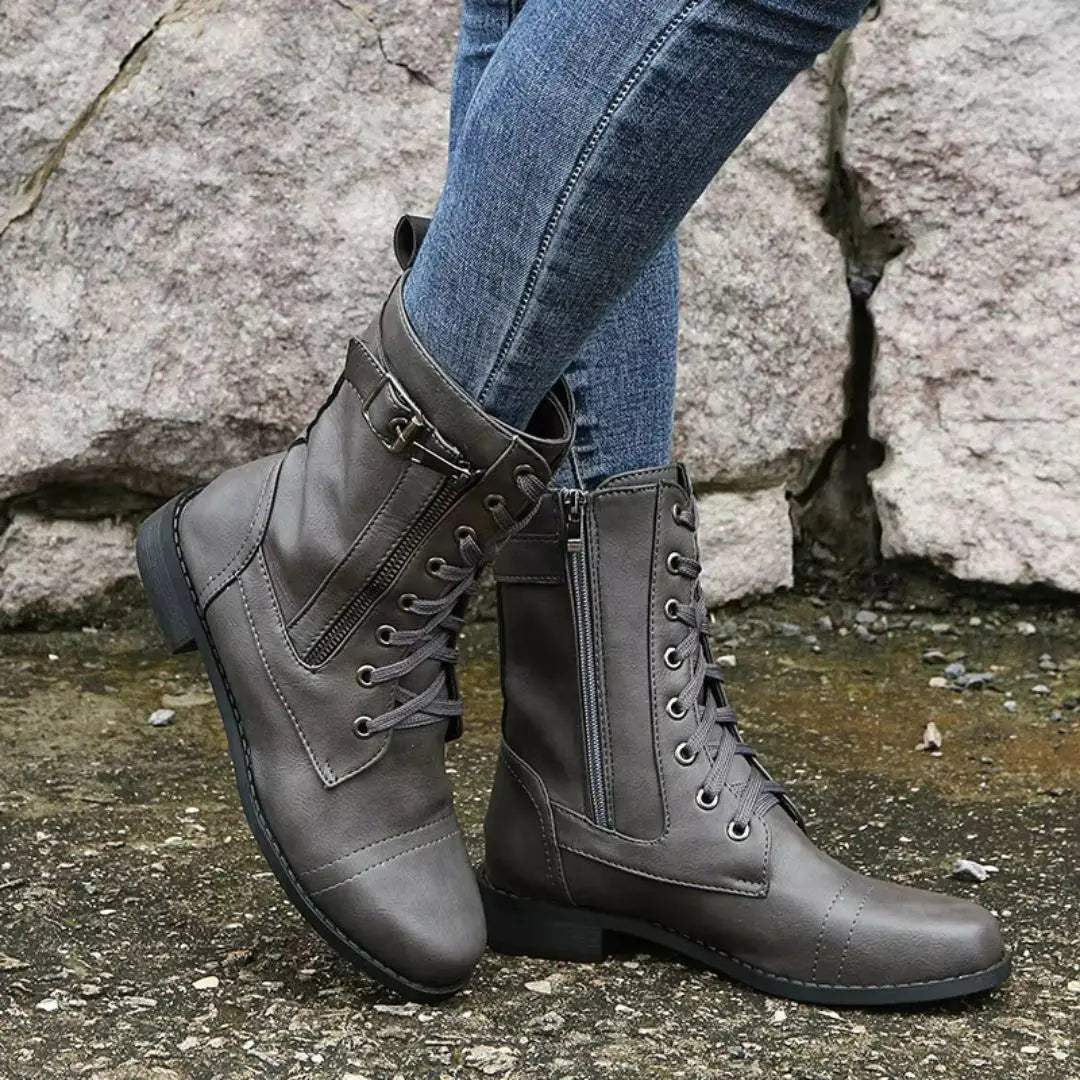 Brandy Women's Leather Lace-Up Boots