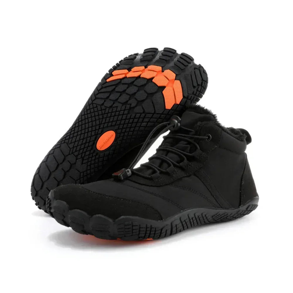 Snowy – Anti-Wrinkle Leather & Plush Barefoot Boots