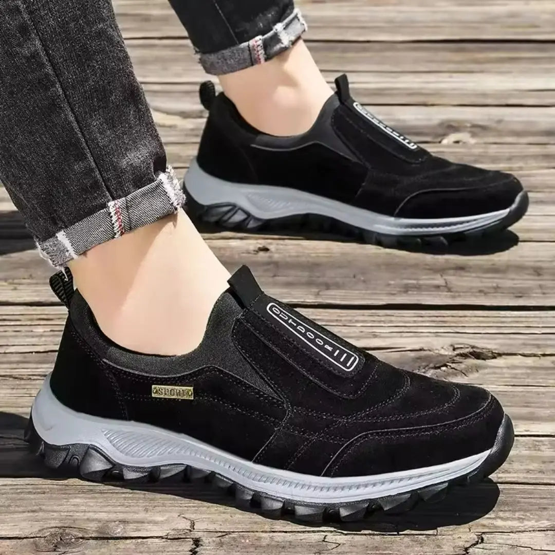 Men's Waterproof Slip-On Walking Shoes with Arch Support