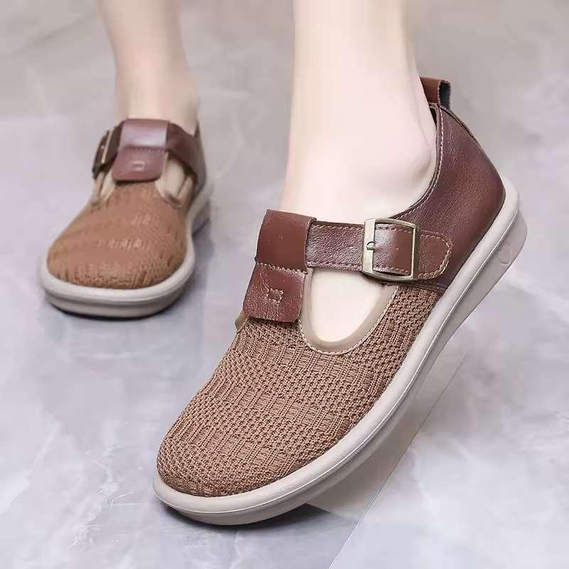 Women's Breathable Mesh Flat Shoes with Wide Toe Box
