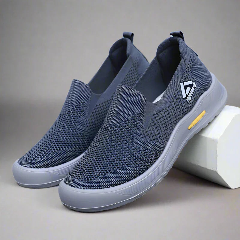 Wide Fit Slip-On Knitted Sneakers