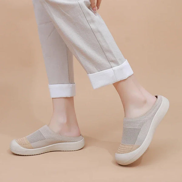 Women's Wide Toe Box Mesh Slip On Mules