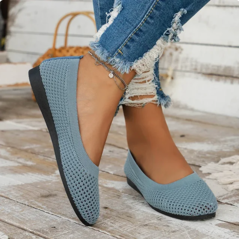 Orthopedic Breathable Mesh Ballet Flats with Wide Toe Box and Support