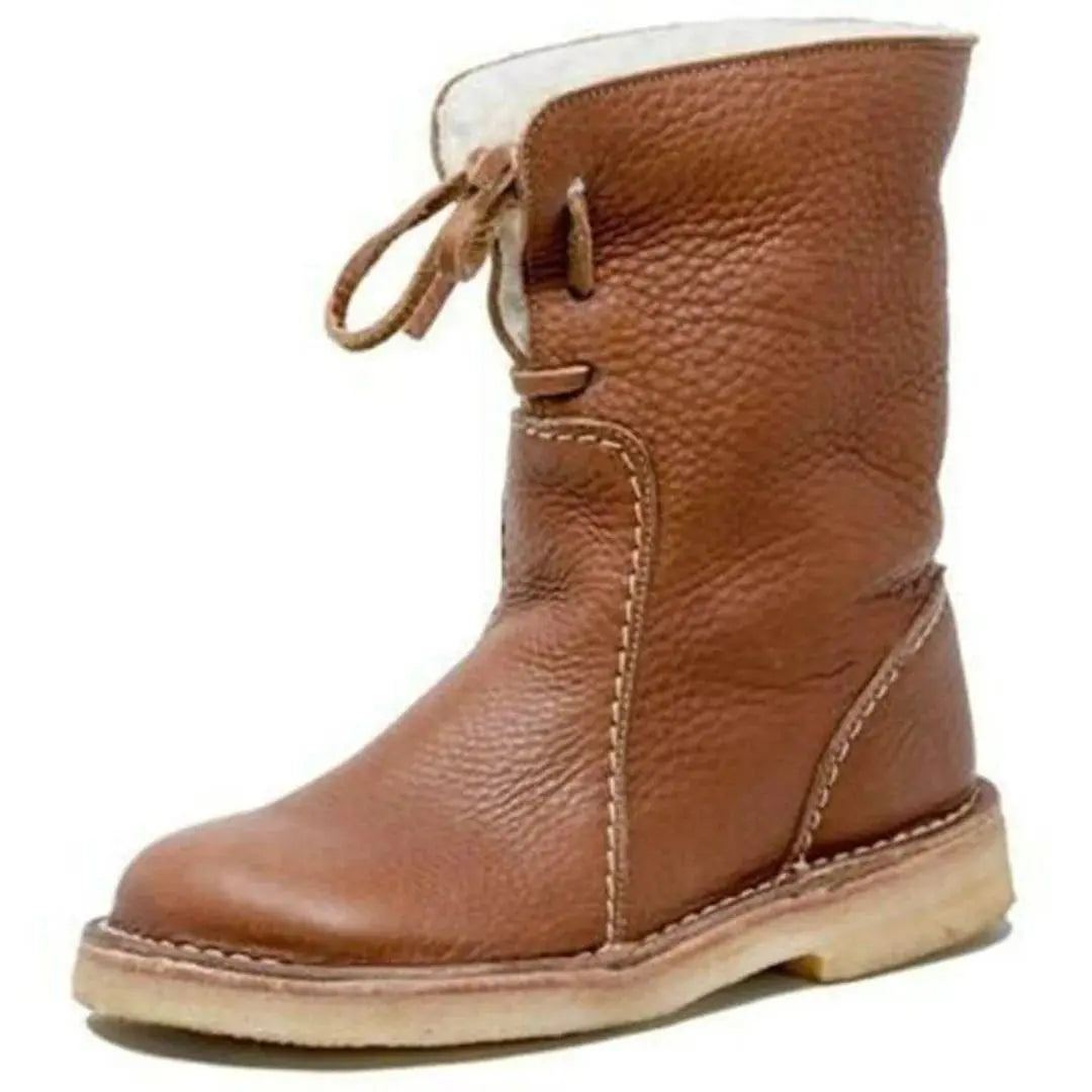 Women's Insulating Water-Resistant Vegan Leather Ankle Boots