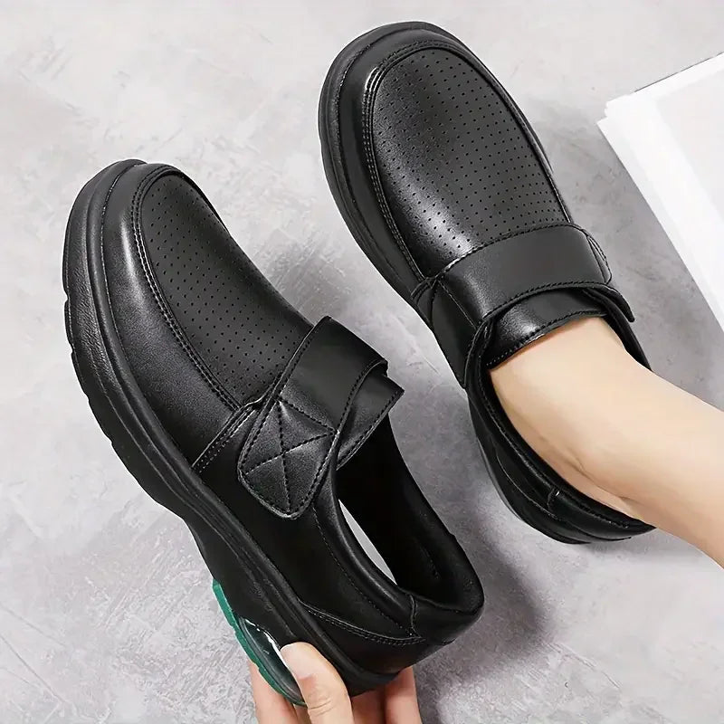 Women's Wide-Fit Comfort Shoes with Velcro Closure