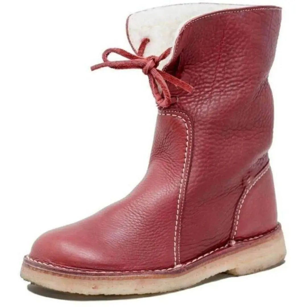 Women's Insulating Water-Resistant Vegan Leather Ankle Boots