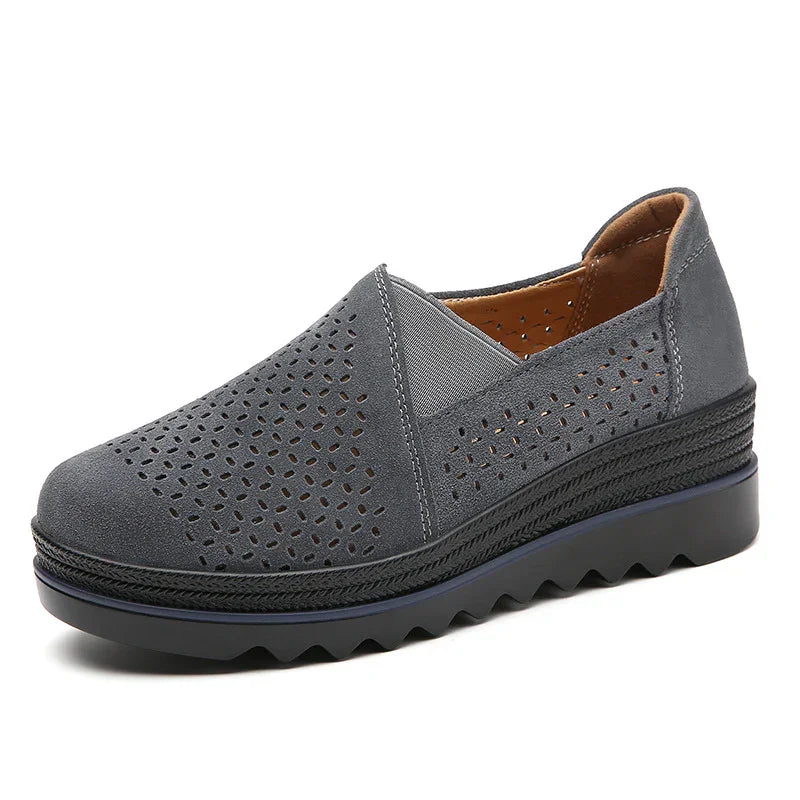 Women's Platform Loafers in Cow Suede