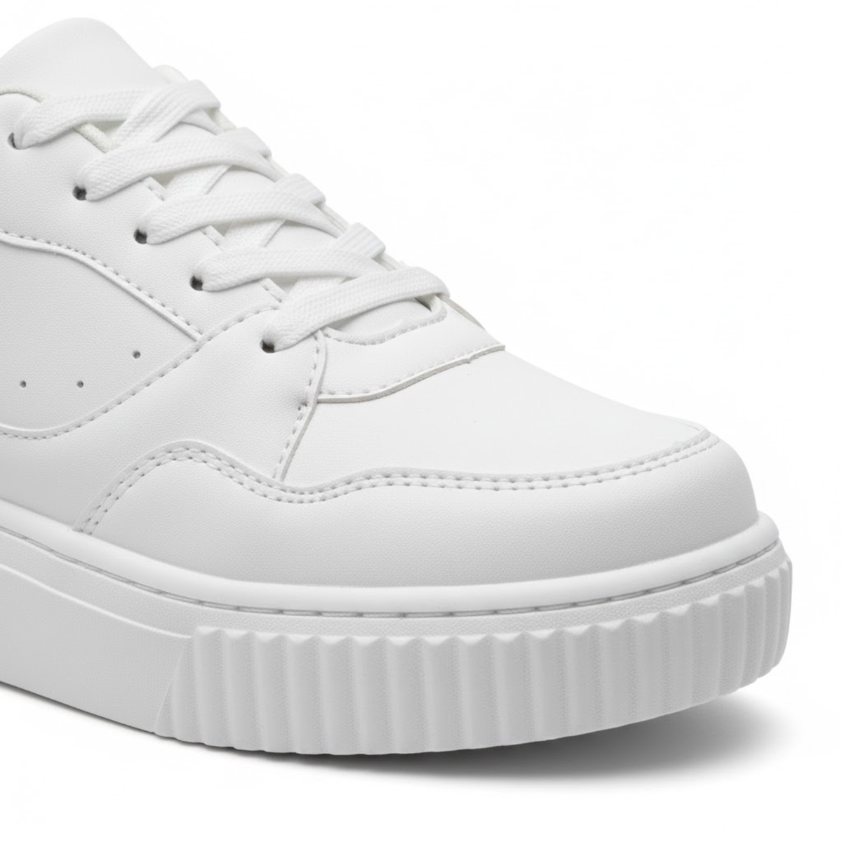 Women's Breathable White Walking Flat Sneakers Outdoor Running Fashion Sports Footwear