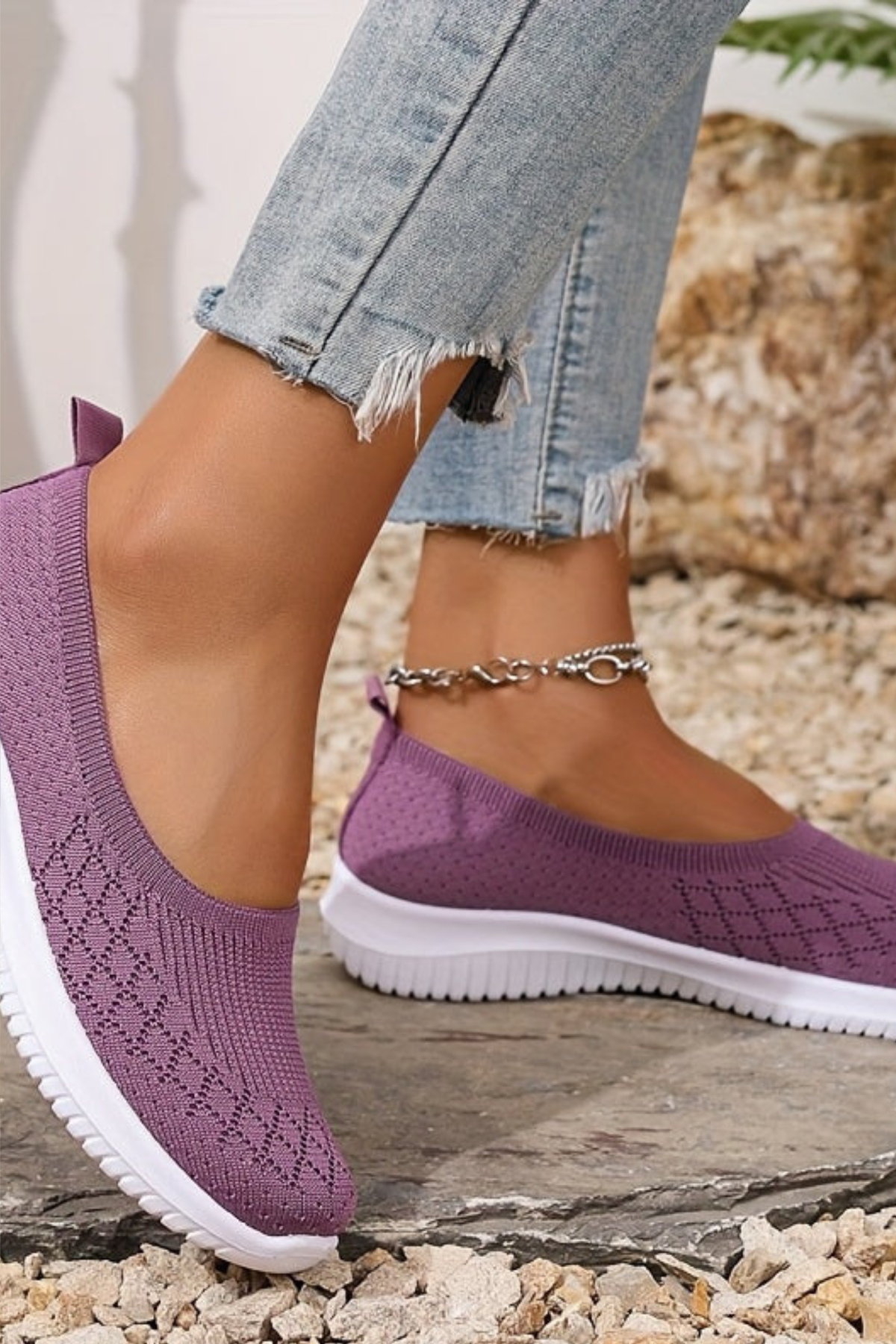 Breathable Slip-On Walking Sneakers
