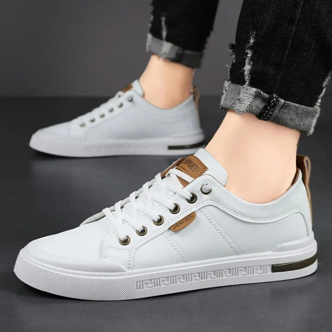 Belnor Men's Two-Tone Leather Sneakers