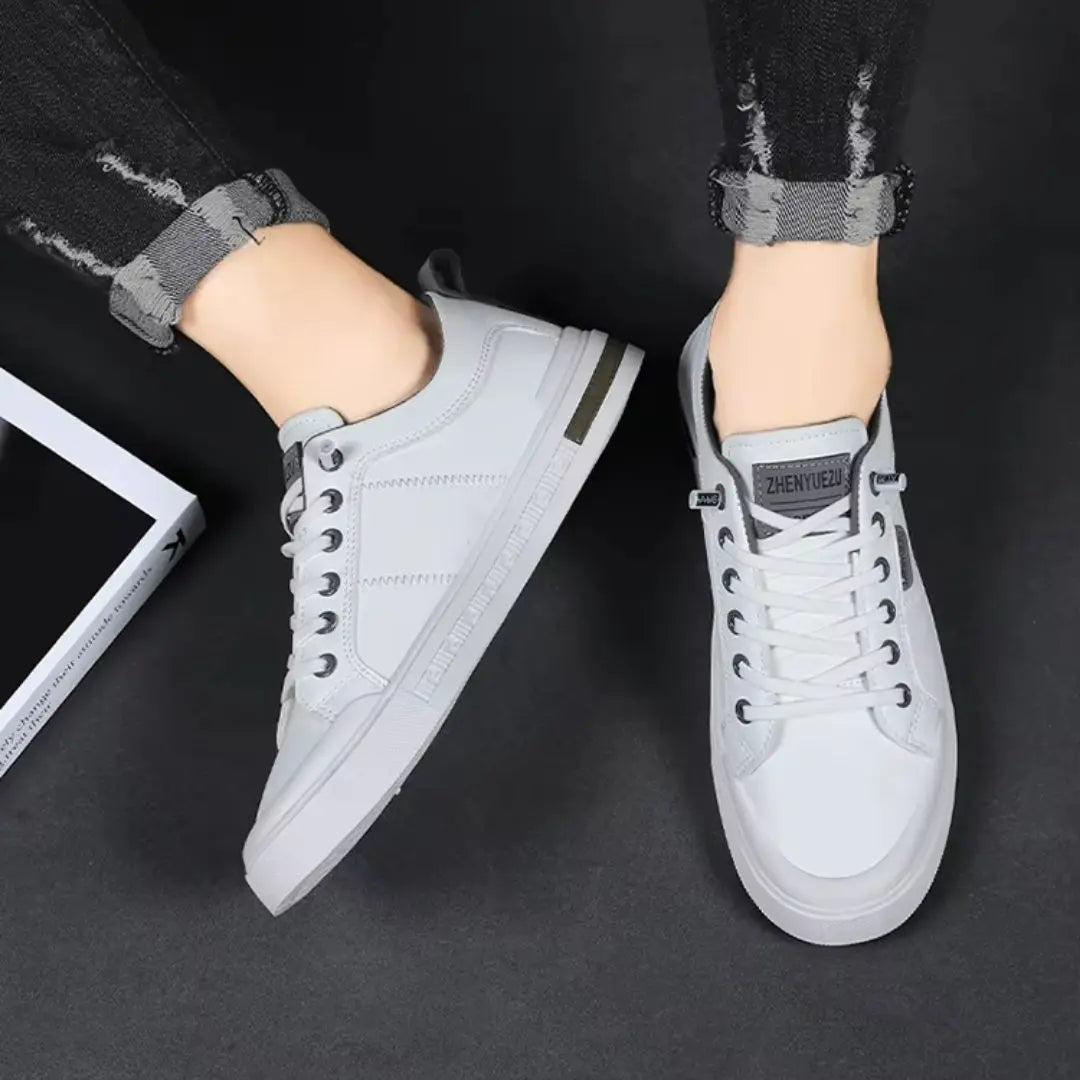 Belnor Men's Two-Tone Leather Sneakers