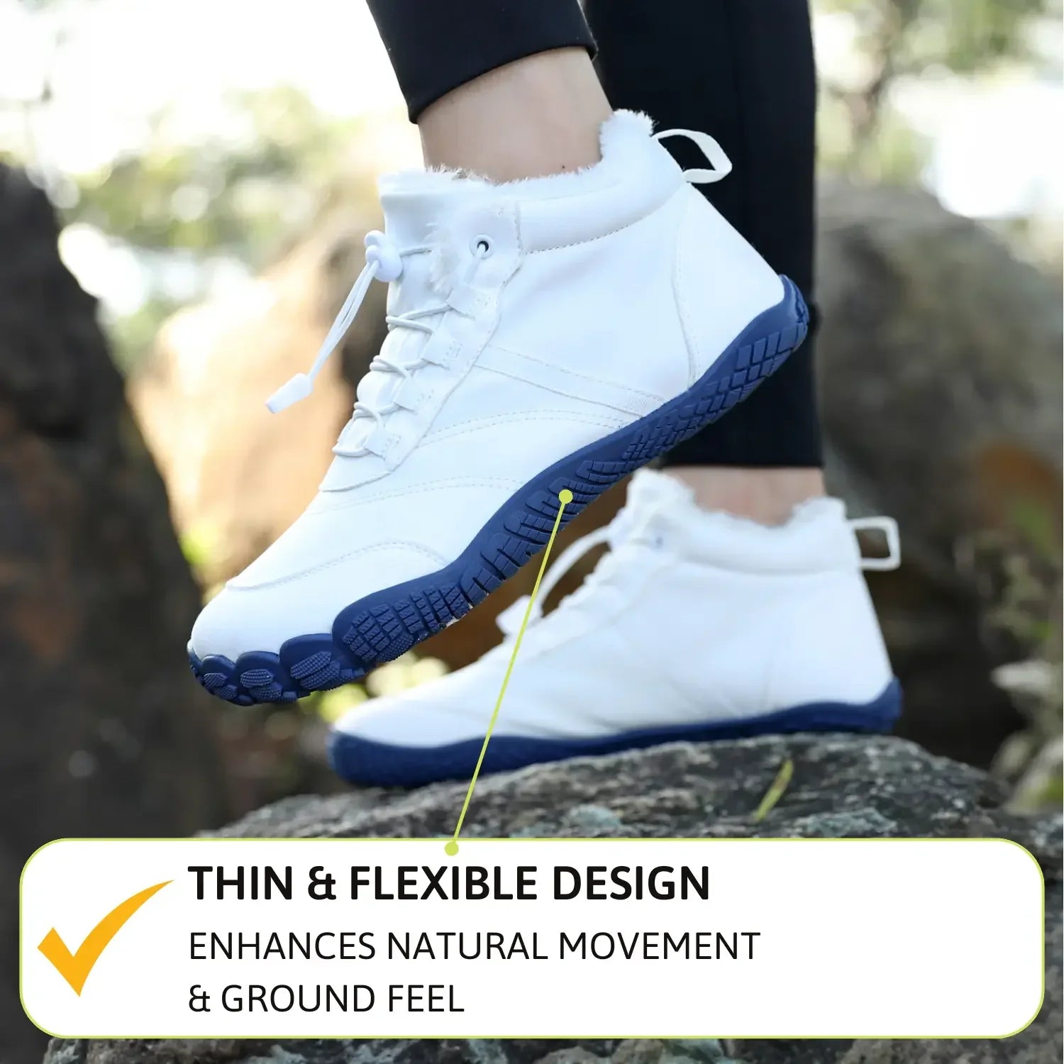 Women's Waterproof Barefoot Shoes Wide Toe Box