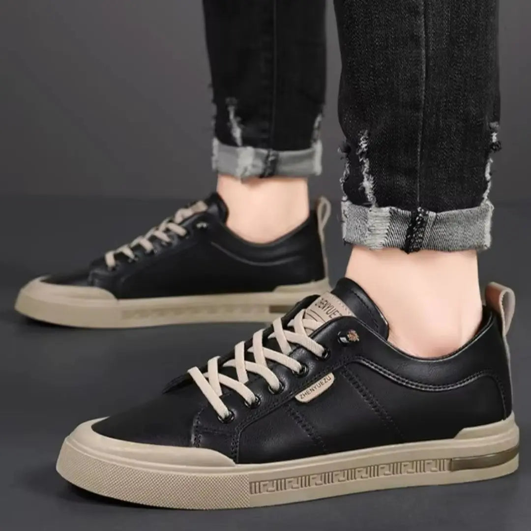 Belnor Men's Two-Tone Leather Sneakers