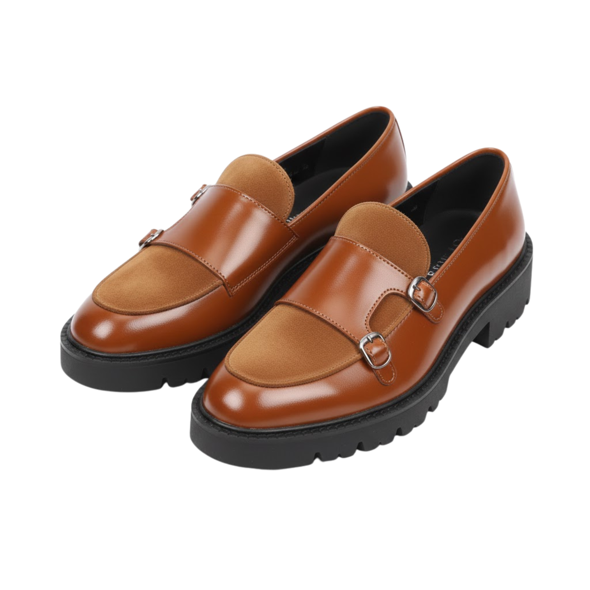 Loafers Men Leather Shoes Thick-soled British Style