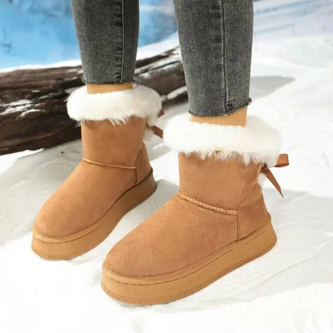 Hollyfern Women's Faux Fur Ankle Boots