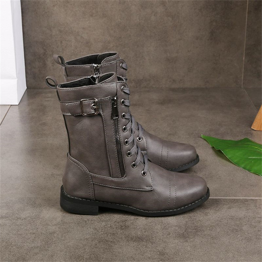 Women's Orthopedic Boots with Side Zipper and Roomy Toe Design