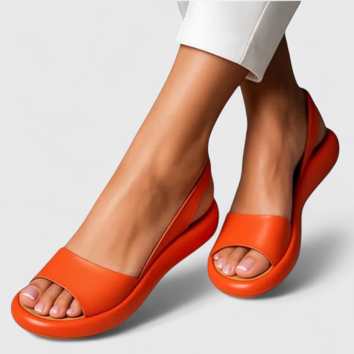 Orthopedic Wedge Sandals for Women with Cushioned Insole and Elastic Back Strap