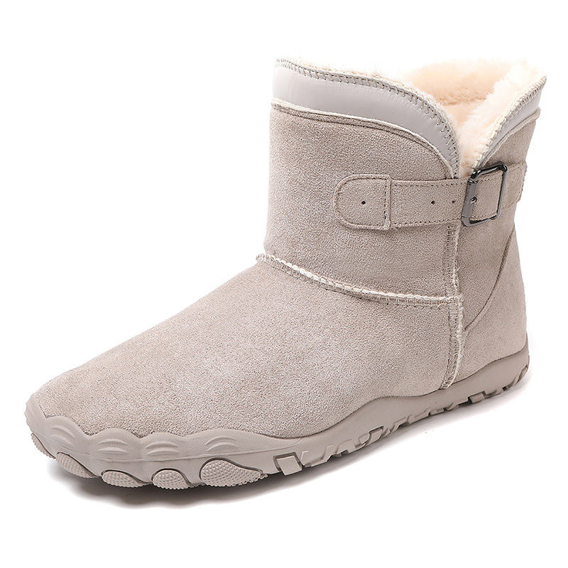 Women's Zero-Drop Wide Toe Box Fleece Lined Winter Boots