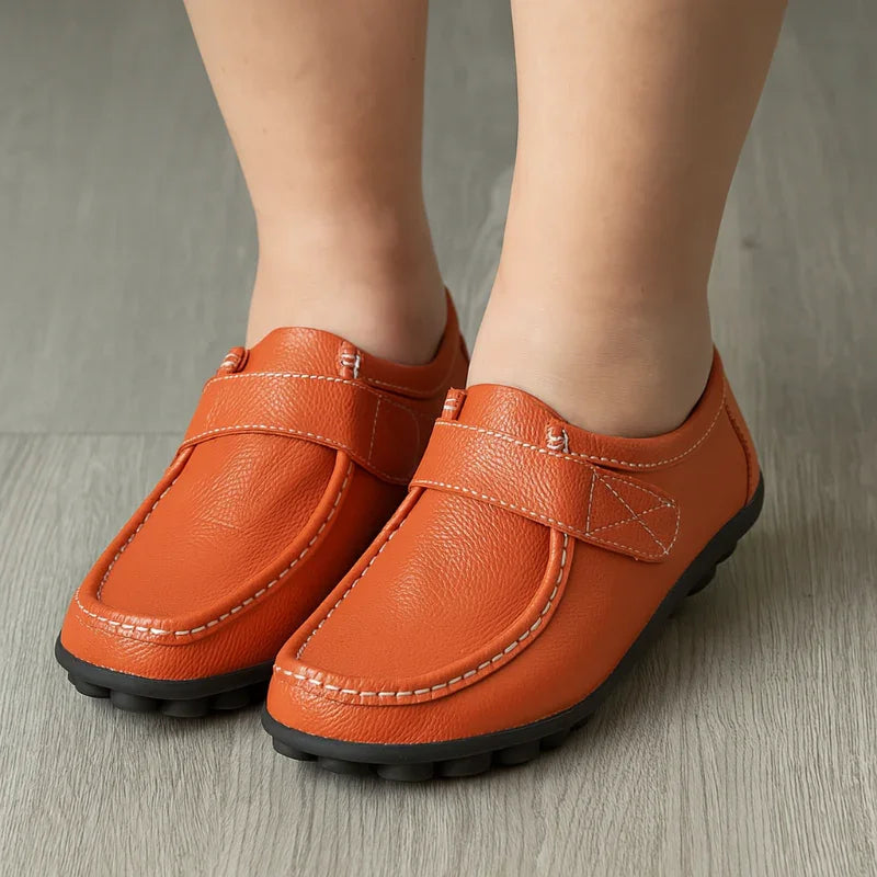 Women's Wide Toe Box Leather Loafers