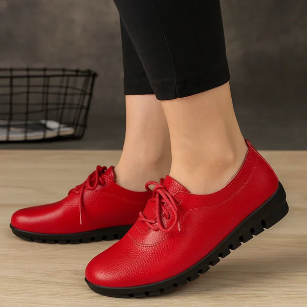 Wide Fit Soft Leather Women's Casual Shoes