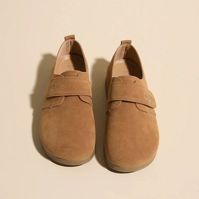 Women's Wide Fit Retro Suede Walking Shoes