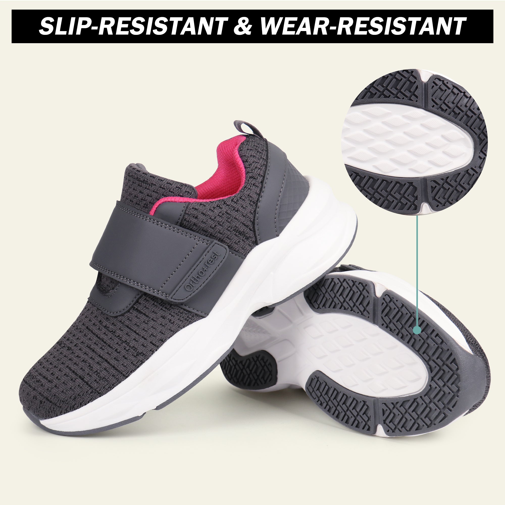 Grey Walking Shoes-Norma