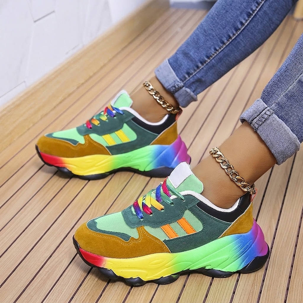 Vibrant Orthopedic Sneakers, Arch Support Comfort Shoes for Walking and Daily Activities