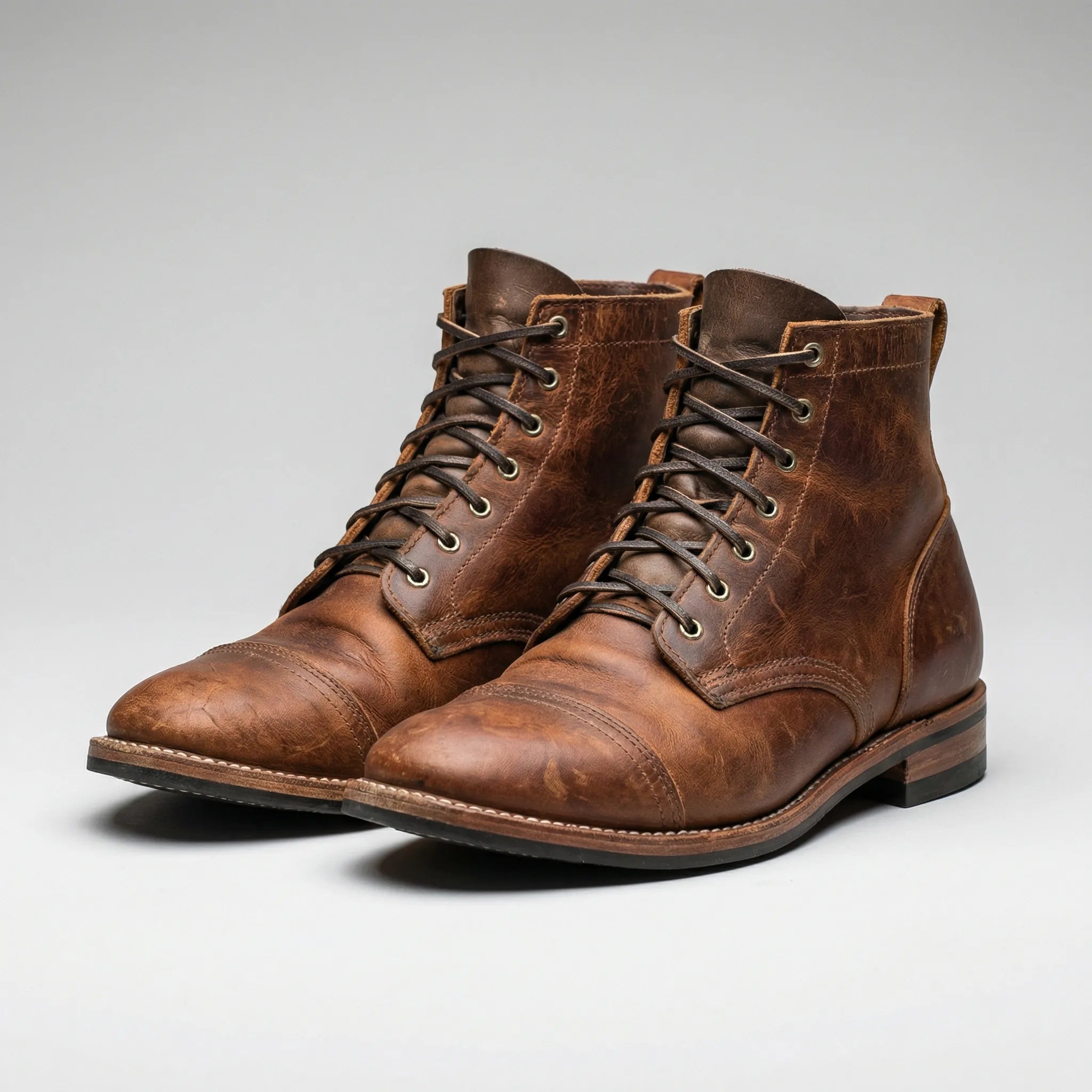 Men's Non-Slip Lace-Up Ankle Boots – Adjustable Fit, Textured Grip Sole